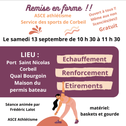 Remise en forme – le 13 septembre 2025